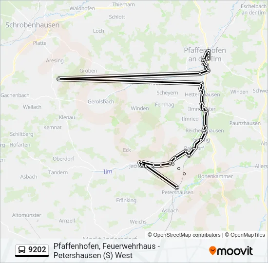 9202 Bus Line Map