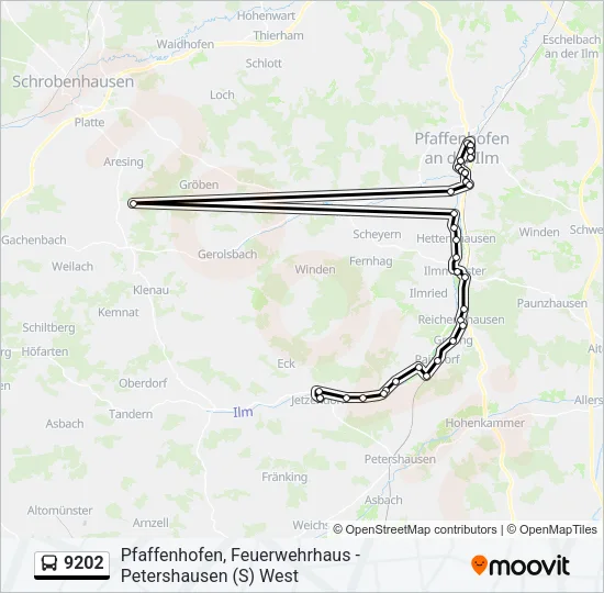 9202 Bus Line Map