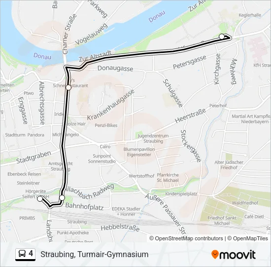 Buslinie 4 Karte