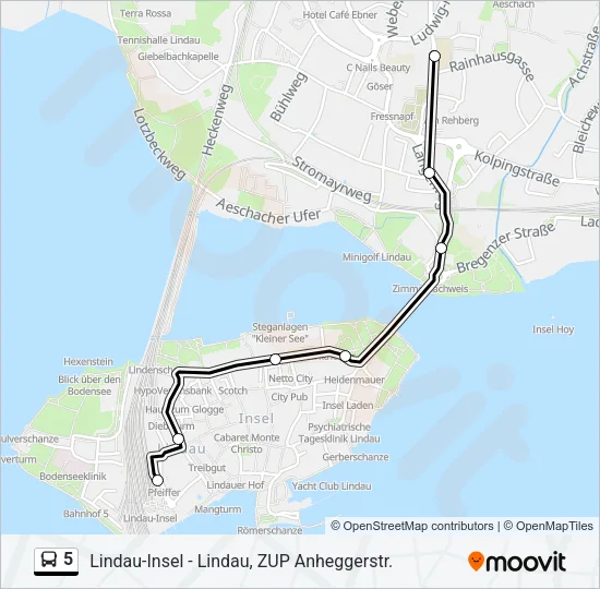 5 Bus Line Map