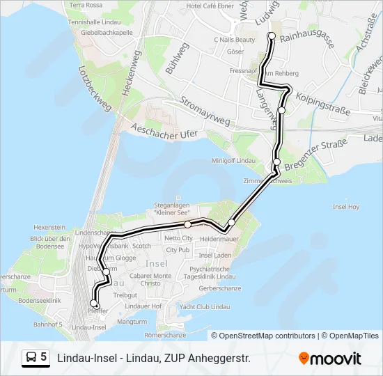 5 Bus Line Map