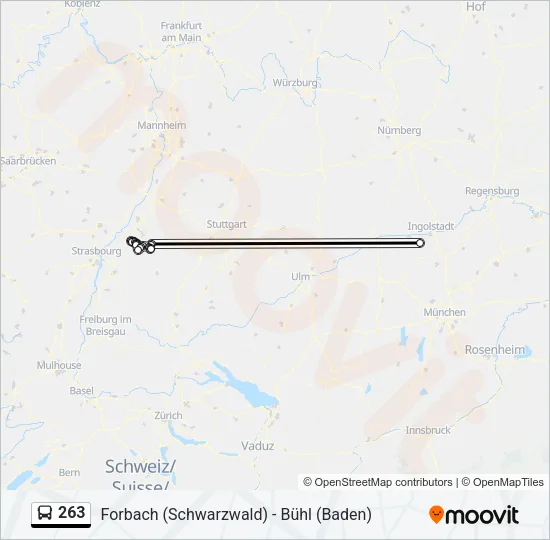 263 Bus Line Map