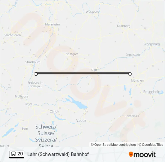 20 Bus Line Map