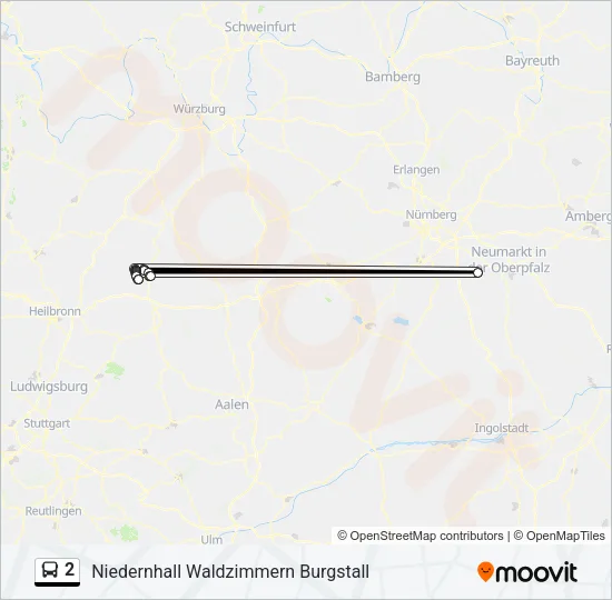 2 Bus Line Map