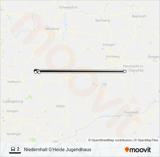 2 Bus Line Map