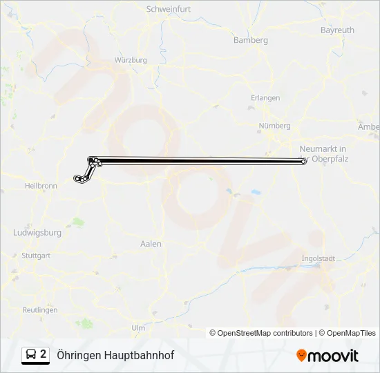 2 Bus Line Map