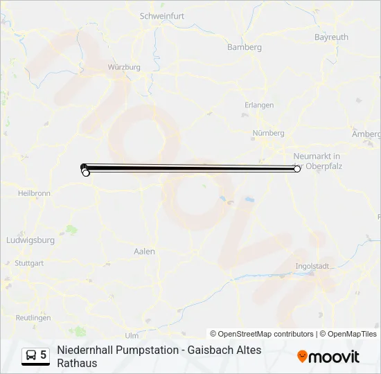 5 Bus Line Map