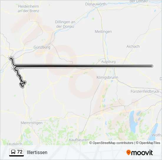 72 Bus Line Map