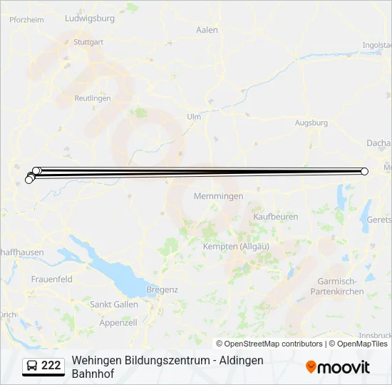 222 Bus Line Map