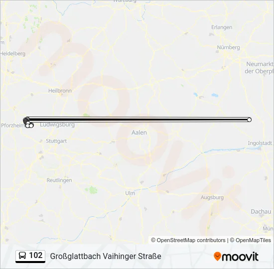 102 Bus Line Map