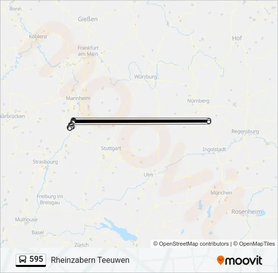 595 Bus Line Map