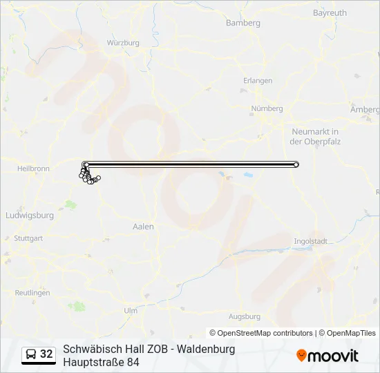 32 Bus Line Map