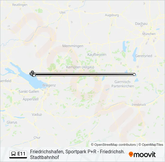 E11 Bus Line Map