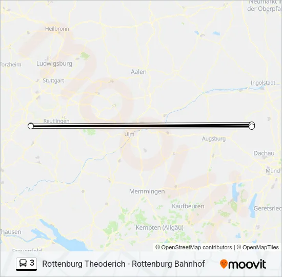 3 Bus Line Map