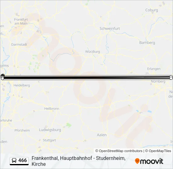 466 Bus Line Map