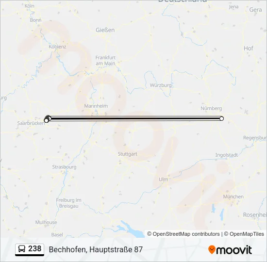 238 Bus Line Map