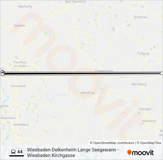 44 Bus Line Map