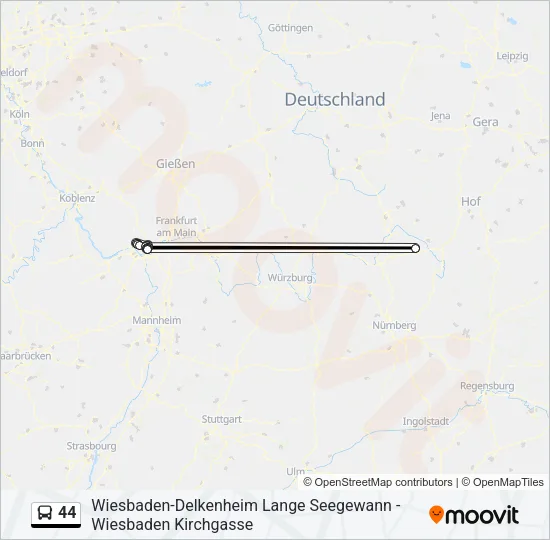 44 Bus Line Map