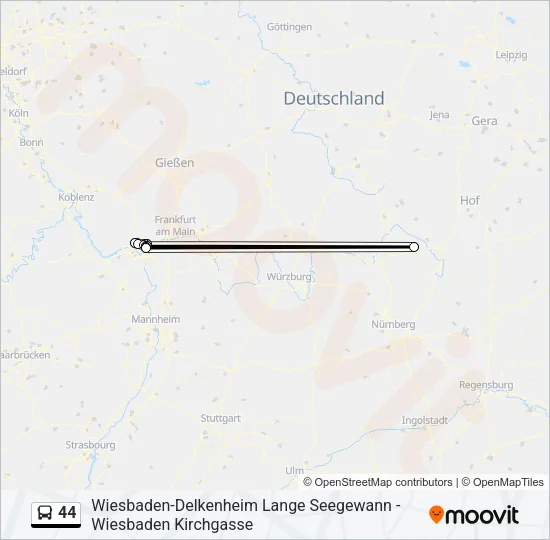 44 Bus Line Map