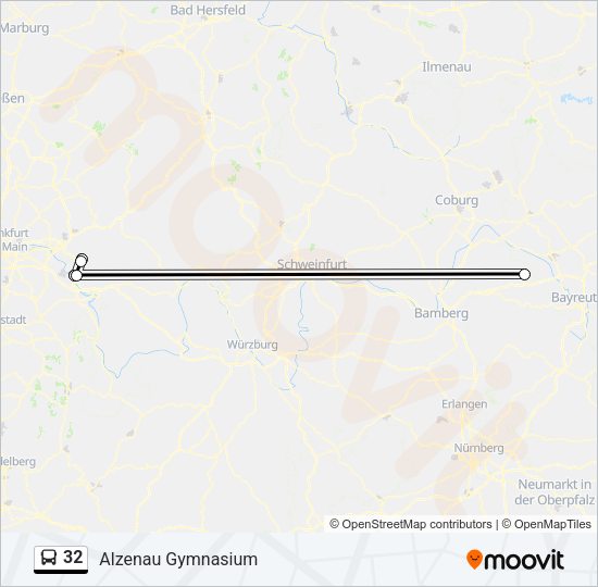 Автобус 32: карта маршрута