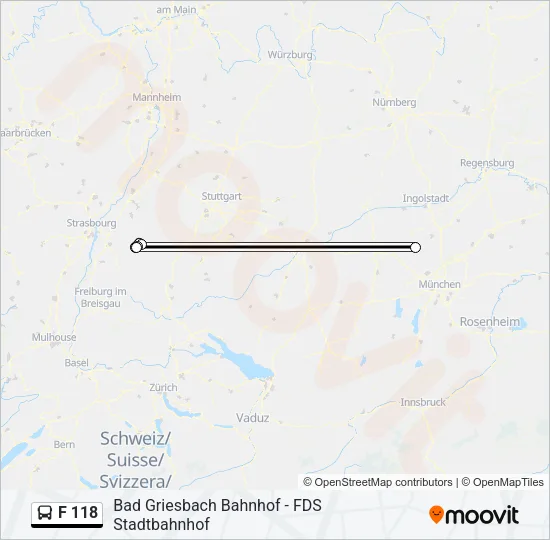 F 118 Bus Line Map