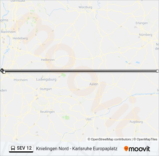  SEV 12: карта маршрута