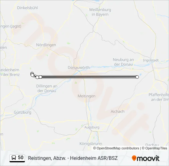 50 Bus Line Map