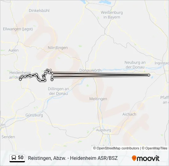 50 Bus Line Map