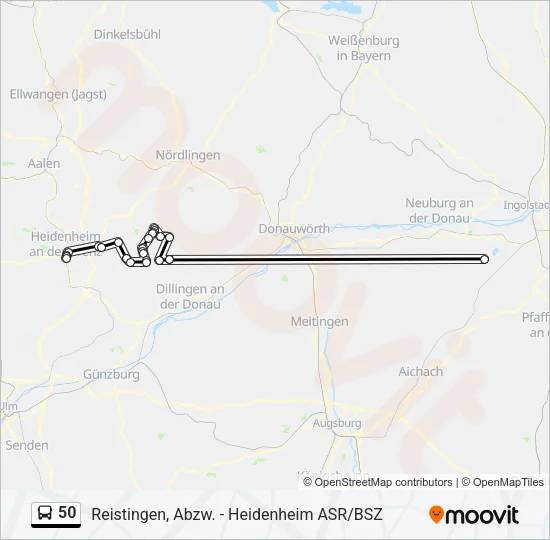 50 Bus Line Map
