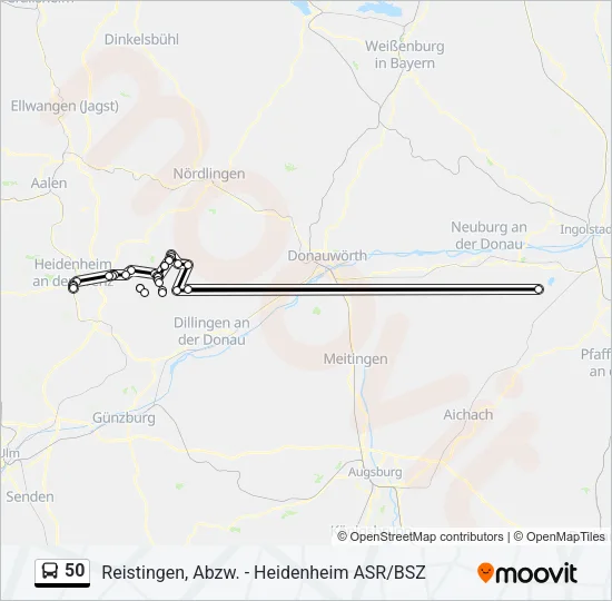 50 Bus Line Map