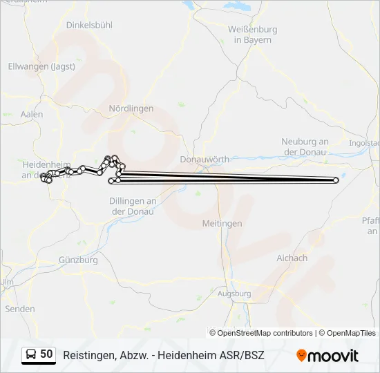 50 Bus Line Map