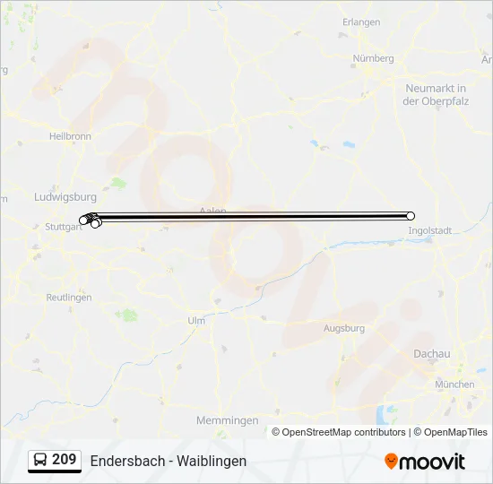 209 Bus Line Map