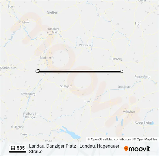 535 Bus Line Map