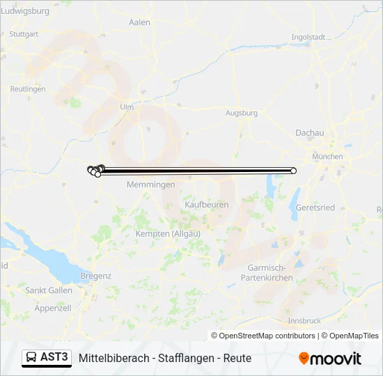 AST3 Bus Line Map