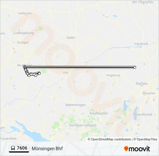 Автобус 7606: карта маршрута