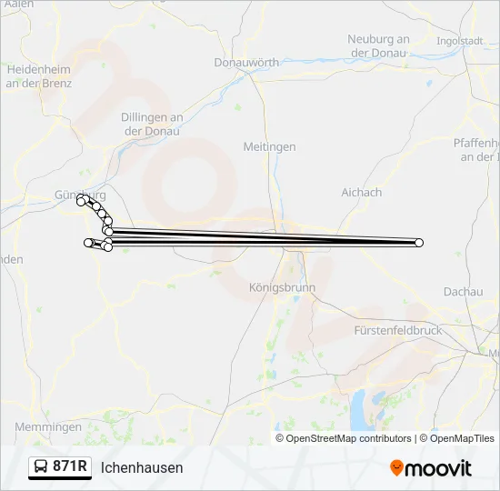 871R Bus Line Map