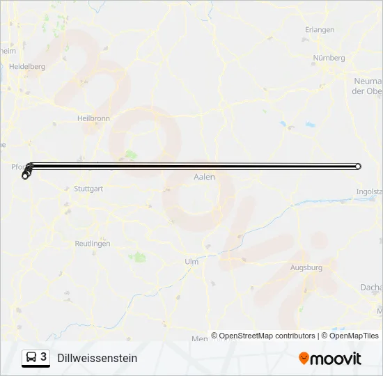 3 Bus Line Map
