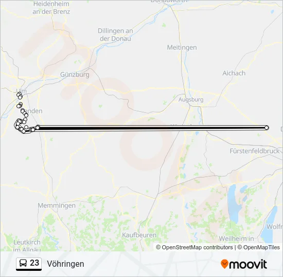 23 Bus Line Map