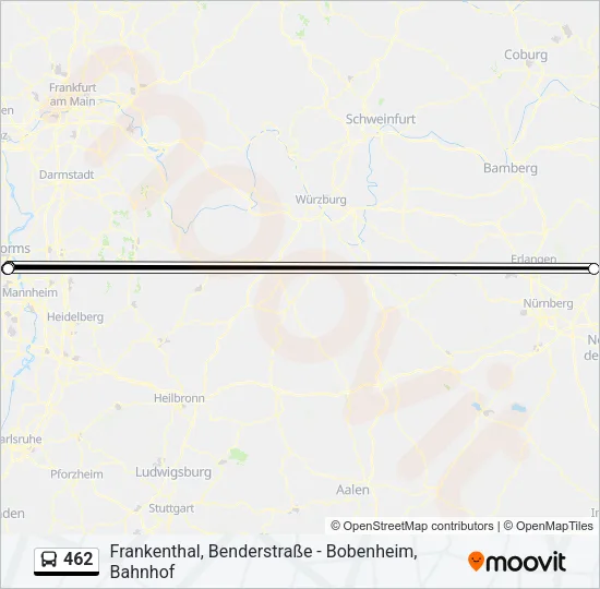 462 Bus Line Map