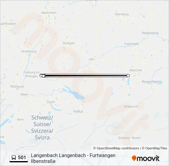 501 Bus Line Map