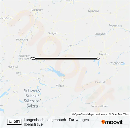 501 Bus Line Map