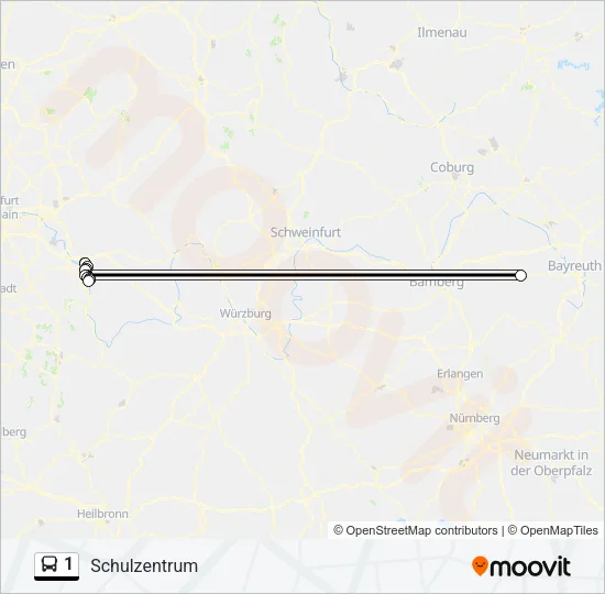 1 Bus Line Map