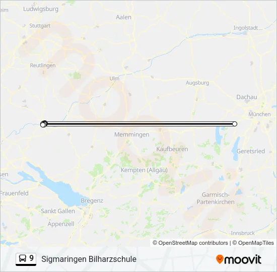 9 Bus Line Map
