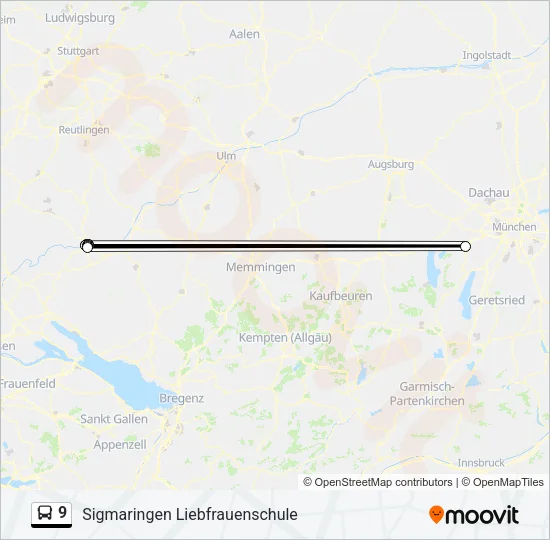 9 Bus Line Map
