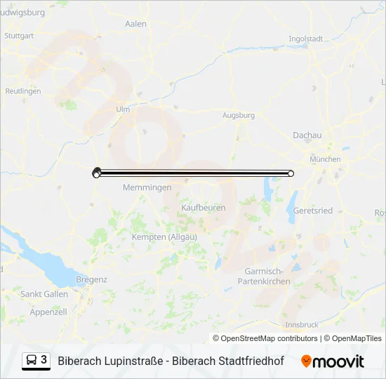 3 Bus Line Map