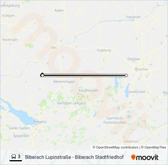 3 Bus Line Map