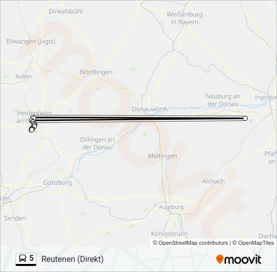 5 Bus Line Map