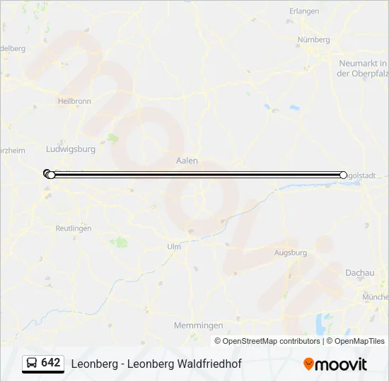 642 Bus Line Map
