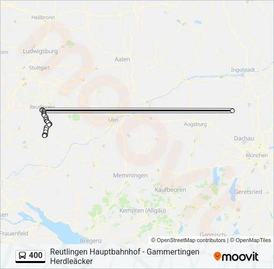400 Bus Line Map