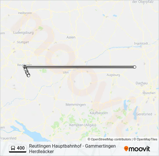 400 Bus Line Map